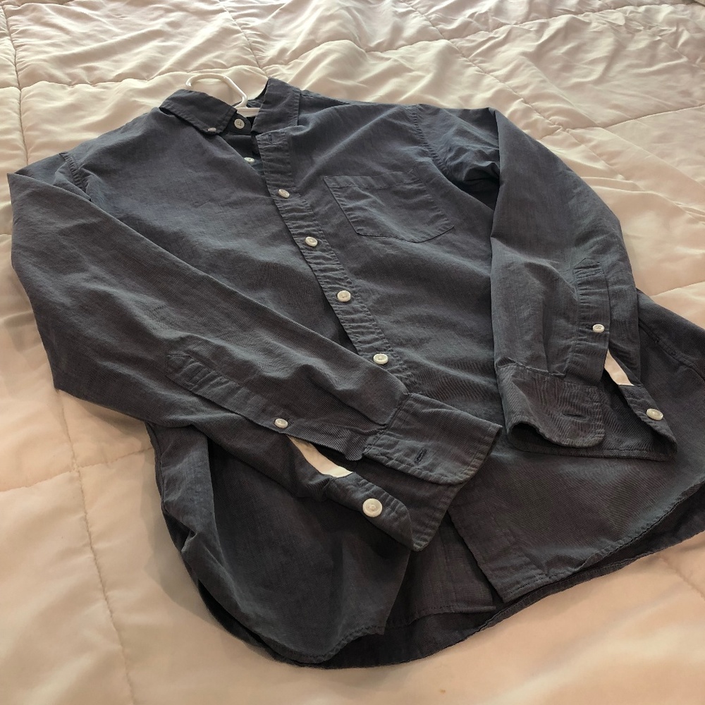 J Crew Slim Fit Men's Button Down in Blue